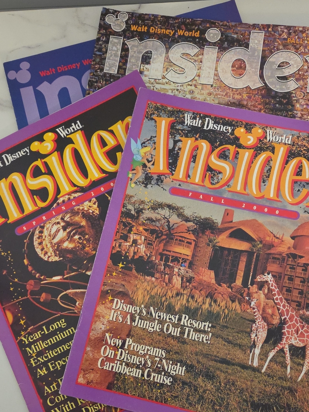 Set Of 4 Disney Insider Magazines